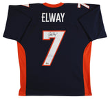 Broncos John Elway Authentic Signed Navy M&N Throwback Jersey BAS Witnessed