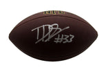 Dani Dennis-Sutton Penn State Signed/Insc NFL Wilson Super Grip Football JSA 351