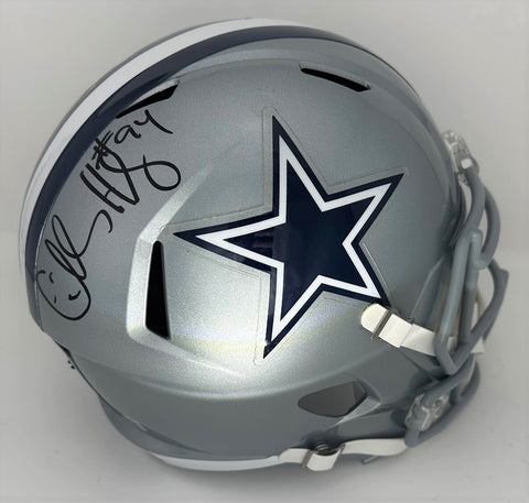Cowboys CHARLES HALEY Signed Riddell Full Size Replica Spd Helmet AUTO - BAS