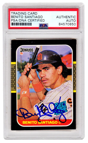 Benito Santiago Autographed Padres 1987 Donruss Rookie Card #31 - (PSA)