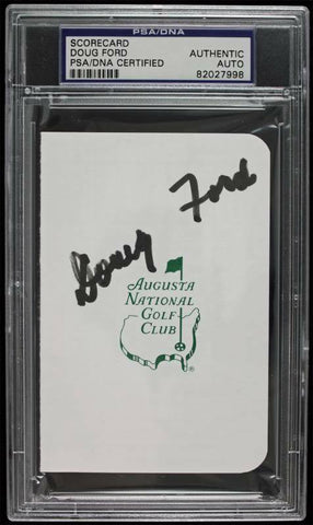 Doug Ford Pga Golf Signed Authentic Masters Scorecard PSA/DNA Slabbed