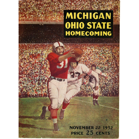 Ohio State Buckeyes vs Michigan Wolverines 11/22/1952 Gameday Magazine 59323