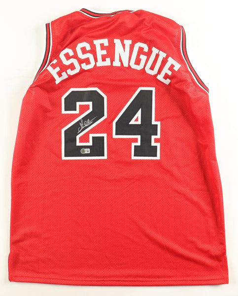 Noa Essengue Signed Bulls Jersey (Beckett) Chicago 2025 1st Rnd Pck/ #12 Overall