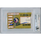 Deion Sanders Autographed Florida State Seminoles 1987 Ticket Beckett 53102