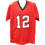 Trent Dilfer Autographed/Signed Pro Style Red XL Jersey Beckett 48418