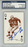 Joe Schmidt Autographed 1963 Stancraft Queen of Spades Card PSA Slab 43565
