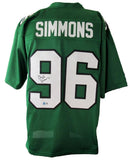 Clyde Simmons Eagles Autographed/Signed Custom Football Jersey Beckett 208845