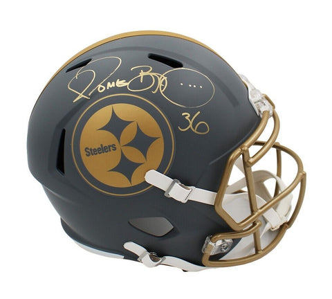 Jerome Bettis Signed Pittsburgh Steelers Speed Full Size Slate NFL Helmet