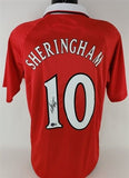 Teddy Sheringham Signed Manchester United F C Authentic Soccer Jersey (Beckett)