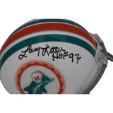 Larry Little Signed Miami Dolphins TB 1972 VSR4 Mini Helmet HOF Beckett 46041