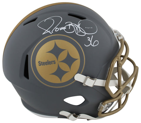 Steelers Jerome Bettis Authentic Signed Slate Full Size Speed Rep Helmet BAS Wit