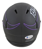 Vikings Randy Moss Authentic Signed Eclipse Speed Mini Helmet BAS Witnessed