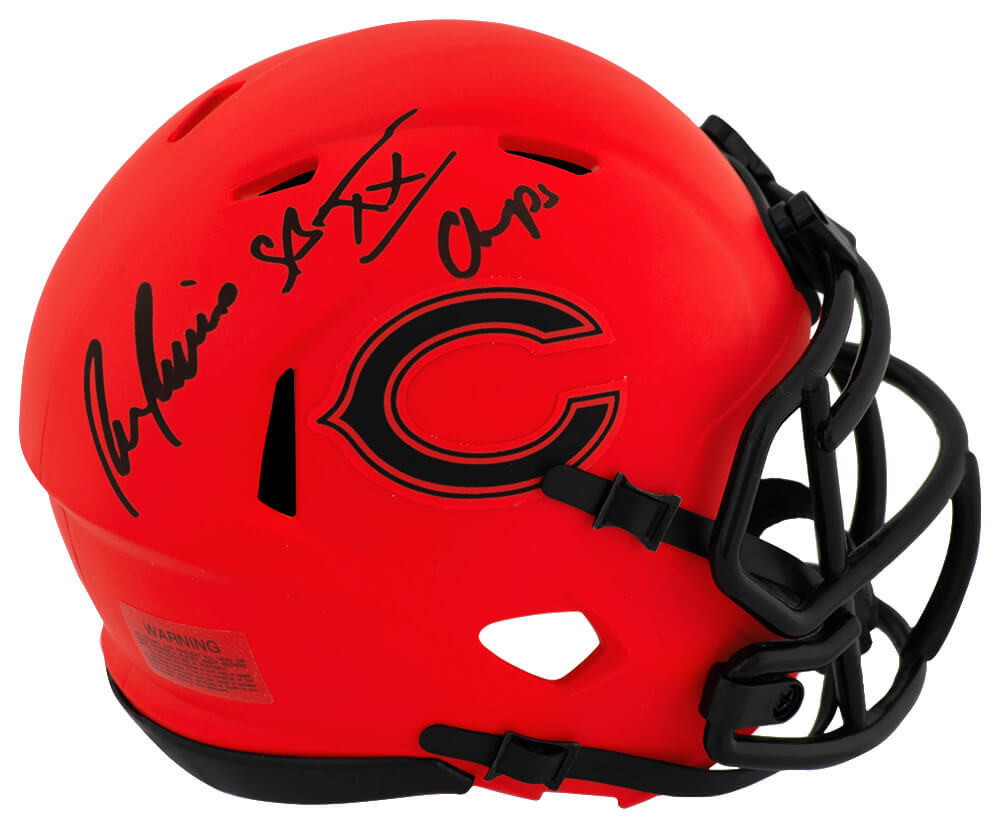 Ron Rivera Signed Bears RAVE Riddell Speed Mini Helmet w/Champs - (SCH ...
