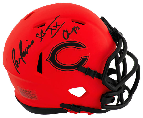 Ron Rivera Signed Bears RAVE Riddell Speed Mini Helmet w/Champs - (SCHWARTZ COA)
