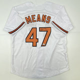 Autographed/Signed John Means Baltimore White Jersey Beckett BAS COA
