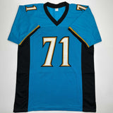 Autographed/Signed Tony Boselli HOF 22 Jacksonville Teal Jersey Beckett BAS COA