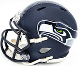 Matt Hasselbeck Signed Seattle Seahawks Blue Speed Mini Helmet Beckett Wit