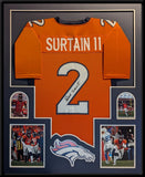FRAMED DENVER BRONCOS PAT SURTAIN II AUTOGRAPHED SIGNED JERSEY JSA COA