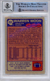 Warren Moon Autographed 1985 Topps #251 (Grade 10) Slabbed BAS 39925
