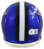 Cowboys Tony Dorsett "HOF 94" Signed Flash Speed Mini Helmet BAS Witnessed