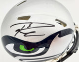 Russell Wilson Signed AMP Seattle Seahawks Speed Mini Helmet In Black RW Holo