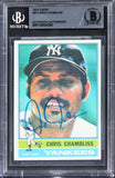 Yankees Chris Chambliss Authentic Signed 1976 Topps #65 Card BAS Slabbed