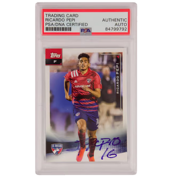 Ricardo Pepi Signed 2021 Topps MLS FC Dallas #50 - PSA Authentic