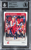 Warriors Klay Thompson Signed 2011 Fleer Retro 1988-89 #KT Rookie Card BAS Slab