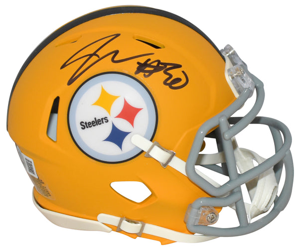 JAYLEN WARREN SIGNED PITTSBURGH STEELERS 2025 ALT SPEED MINI HELMET BECKETT