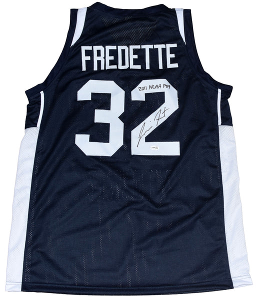 JIMMER FREDETTE AUTOGRAPHED BYU COUGARS #32 NAVY JERSEY W/ 2011 NCAA POY