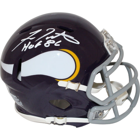 Fran Tarkenton Signed Minnesota Vikings TB Mini Helmet Beckett 44020