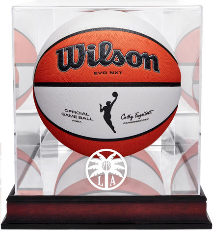 Los Angeles Sparks Mahogany Basketball Display Case