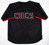 T. J. Friedl Signed Cincinnati Reds City Connect Style Black Jersey (Beckett)