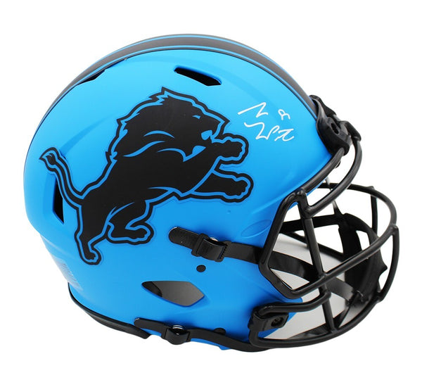 Sam Laporta Signed Detroit Lions Speed Authentic Rave NFL Helmet