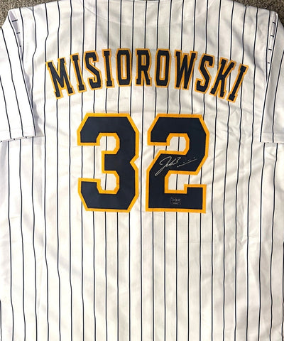Brewers JACOB MISIOROWSKI Signed Custom Replica Pinstripe Jersey AUTO - Prova