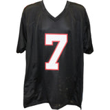 Michael Vick Autographed/Signed Pro Style Size XL Black Jersey Beckett 57034