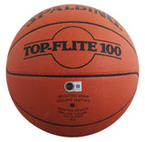 Lakers Magic Johnson & Kareem Abdul-Jabbar Signed Basketball BAS Wit #5W053814