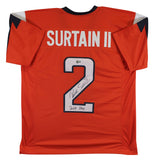 Patrick Surtain II "2024 DPOY" Signed Orange Pro Style Jersey BAS Witnessed