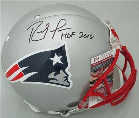 Patriots RANDY MOSS Signed Full Size Authentic Helmet w/HOF 2018 - JSA Auto