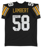 Jack Lambert "HOF 90" Authentic Signed Black Pro Style Jersey BAS Witnessed