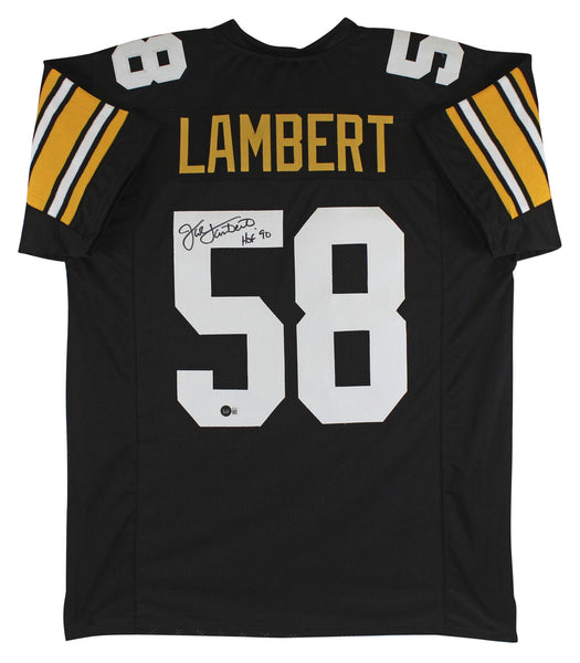 Jack Lambert "HOF 90" Authentic Signed Black Pro Style Jersey BAS Witnessed