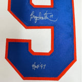 FRAMED Signed BRYAN TROTTIER HOF 97 35x39 NY White Jersey JSA COA
