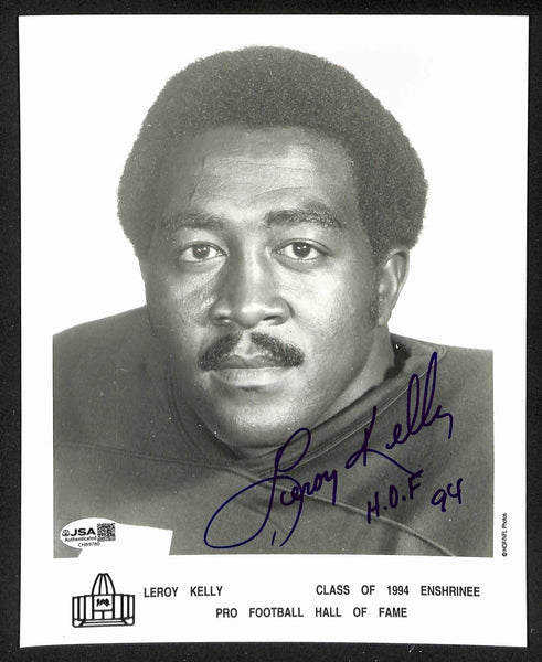 Leroy Kelly Official Pro Football HOF Auto/Signed 8x10 Photo JSA BA201951