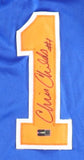 Chris Childs Signed Knicks Blue Jersey (Steiner) New York Guard 1994-2001