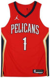 Framed Zion Williamson New Orleans Pelicans Signed Jordan Brand Authentic Jersey