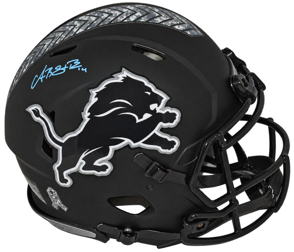 AMON-RA ST BROWN SIGNED DETROIT LIONS SALUTE TO SERVICE 5 AUTHENTIC SPEED HELMET