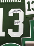 FRAMED NEW YORK JETS DON MAYNARD AUTOGRAPHED SIGNED INSCRIBED JERSEY JSA COA