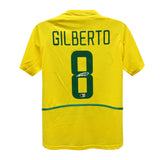 Gilberto Silva Signed Brazil FC Away Soccer Jersey #8 with Beckett COA