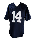 Chuck Fusina Autographed/Inscribed Blue Custom Football Jersey Penn State JSA