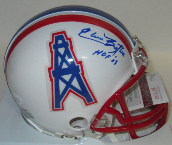 Oilers Hall of Famer ELVIN BETHEA Signed Mini Helmet AUTO w/ "HOF '03" JSA!!